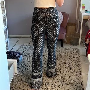 Geo Print Flare Leg Pants